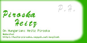 piroska heitz business card